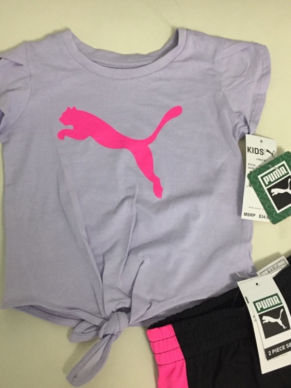 Puma cute pink purple shorts outfit - Picture 2 of 7